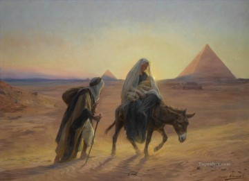 Huida a Egipto Eugene Girardet Judío orientalista Pinturas al óleo